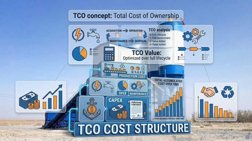 Concrete mixing plant TCO concept diagram Concrete mixing plant TCO concept diagram