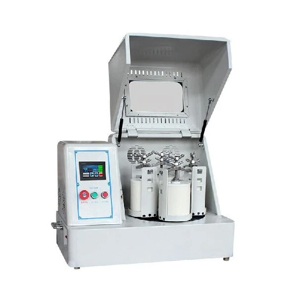 Vertical planetary ball mill grinding jar arrangement